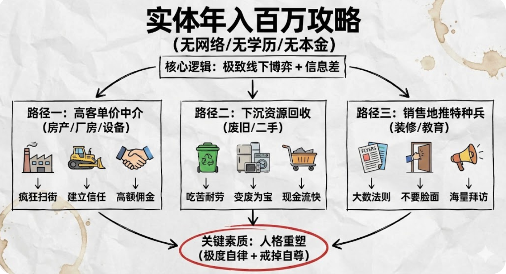 一个残酷的思想实验：当普通人失去一切杠杆，靠什么完成资本原始积累？